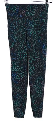 Dámske čierno-tyrkysové športové legíny Sweaty Betty