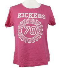 Dámské tmavorůžové tričko s číslem Kickers 