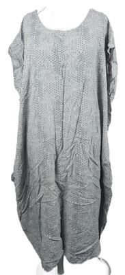 Dámské šedé vzorované šaty 