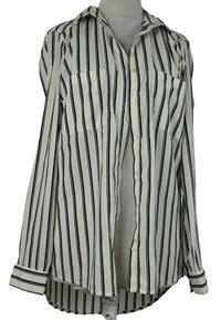 Dámská bílo-černá pruhovaná halenka Pimkie 