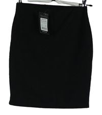 Nové - Dámska čierna strukturovaná púzdrová sukňa New Look