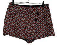 Dámska čierno-červená vzorovaná skort sukňa River Island