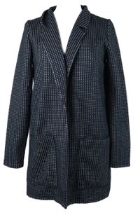 Dámský tmavomodro-bílý vzorovaný sakový cardigán Gina Benotti 