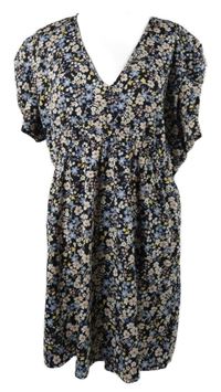 Dámské černé kytičkoané šaty Boohoo 