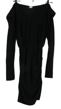 Dámske čierne trblietavé šaty