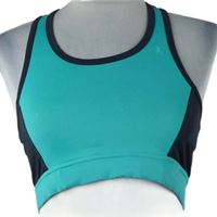 Dámský tyrkysovo-tmavomodrý sportovní crop top Atmosphere 