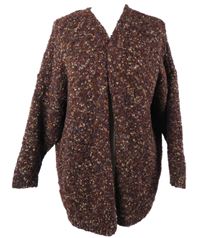 Dámský vínový melírovaný svetrový cardigán Atmosphere 