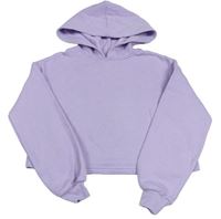 Lila crop mikina s kapucňou New Look