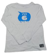 Bielo-modré tričko s číslom Chapter young