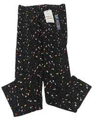 Antracitrové legíny s leopardím vzorom M&S