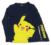 Tmavomodré triko s Pikachu C&A