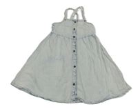 Bielo-modré rifľové šaty Next