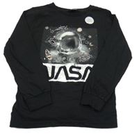 Nové - Čierne tričko s kosmonautem Tu