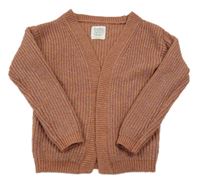 Rezavý melírovaný pletený cardigan C&A