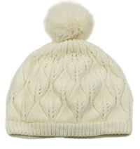 Smetanová žinylková čepice s bambulí Next