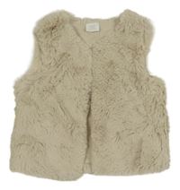 Béžová kožešinová podšitá vesta Next