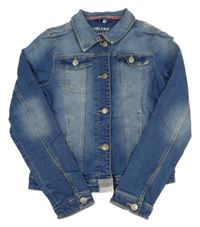 Modrá rifľová crop bunda C&A