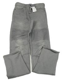 Nové - Šedé teplákové skinny rifle Hema