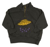 Hnedá mikina s Ufo