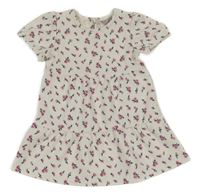 Biele šaty s kvetinami