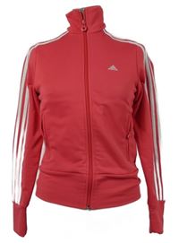 Dámská růžová propínací sportovní mikina s logem Adidas