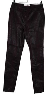 Dámske tmavorůžovo-čierne vzorované potiahnuté é tregíny Next