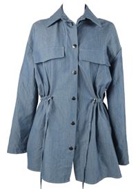 Dámská šedomodrá lehká nařasená parka Izadora