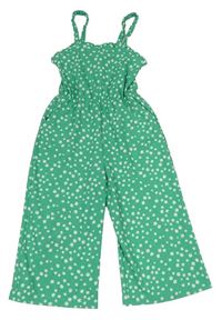 Zelený kvetovaný culottes overal Primark