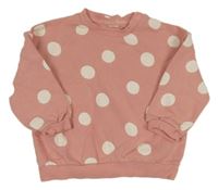 Ružová bodkovaná á mikina zn. H&M