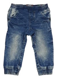 Modré teplákové cuff rifle ošoupaného vzhledu