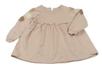 Pudrová tepláková šatová tunika kvety RABBIT BEAR