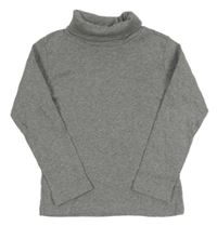 Šedé melírované triko s rolákem 