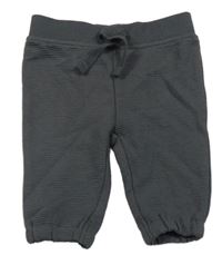 Tmavosivé rebrované tepláky Primark