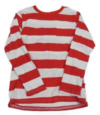 Červeno-bílé pruhované triko 