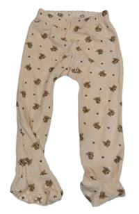 Pudrové sametové polodupky s koalami 