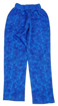 Modré vzorované tepláky