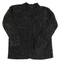 Antracitový třpytivý žinylkový cardigan George