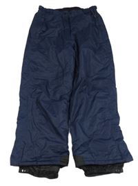 Tmavomodré šusťákové funkční oteplovačky Crane