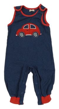 Tmavomodro-červené na traké tepláky s autom Bhs