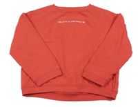 Jahodová mikina s nápisom Next