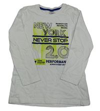 Biele tričko s nápisom Y.F.K.