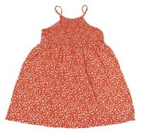 Červeno-biele kvetované šaty Kiabi