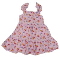 Svetloružové šaty s motýly Primark