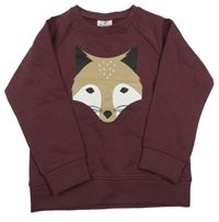 Mahagónovoá mikina s líškou Topolino