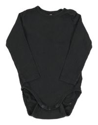 Tmavošedé žebrované body H&M