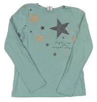 Zelené tričko s hviezdami Page