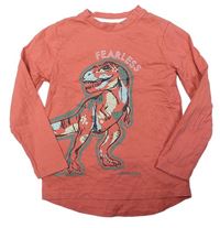 Oranžové tričko s dinosaurom Nutmeg