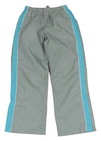 Sivo-tyrkysové šušťákové nohavice Tom Tiner