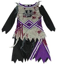 Kostým - Černo-béžovo-fialové šaty Amscan