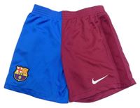 Modro-vínové funkční fotbalové kraťasy FC Barcelona Nike 